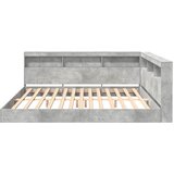 Krevet s policama Beton siva 180 x 200 cm Konstruirano drvo | Eponuda.com