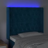  LED uzglavlje tamnoplavo 93x16x118/128 cm baršunasto | shoptok.hr