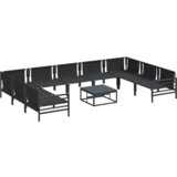 vidaXL Sjedeća garnitura za vrt 10 pcs Antracitno siva Čelik | shoptok.hr