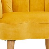 MID.YOU FOTELJ, rumena, ekru les, tekstil | Shoptok.si