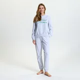 Sinsay - Komplet bombažne pižame - Svetlo siva