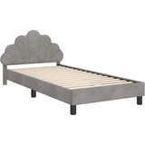  za djecu s uzglavljem Svjetlosiva 80 x 200 cm Baršun | shoptok.hr