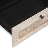 vidaXL TV omarica s predalom Bela 80 x 33 x 46 cm trden mangov les | Shoptok.si