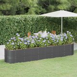  Povišena vrtna gredica od pocinčanog čelika 368x80x68 cm antracit | shoptok.hr