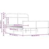 vidaXL Okvir kreveta bez madraca boja hrasta sonome 140x200 cm drveni | shoptok.hr