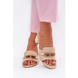 Boto Beige Women's Heels With Decoration Ovittole | shoptok.hr