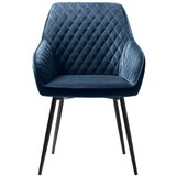 Unique Furniture Plava baršunasta blagovaonska stolica Milton – | shoptok.hr
