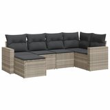  6-dijelni set vrtnih sofa od poliratana s jastucima svjetlosivi | shoptok.hr