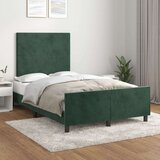  Okvir za krevet s uzglavljem tamnozeleni 120x200 cm baršunasti | shoptok.hr