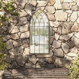 vidaXL Vrtno ogledalo boja pijeska 100x45 cm željezno vanjska upotreba | shoptok.hr