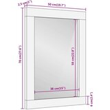  Kupaonsko ogledalo 50 x 70 x 2 5 cm masivno drvo manga i staklo | shoptok.hr