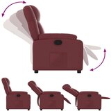  Naslonjač od umjetne kože crvena boja vina | shoptok.hr