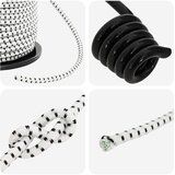  Bungee užadi s kukama 6 mm Crna i bijela PP i guma | shoptok.hr