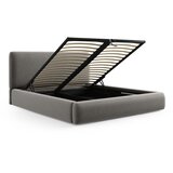 Cosmopolitan Design Sivi tapecirani bračni krevet s prostorom za odlaganje s podnicom 160x200 cm Colonel – | shoptok.hr