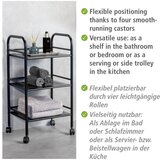 Wenko Crni metalni regal na kotačima 41x75 cm – | shoptok.hr