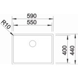 Blanco sudoper CLARON 550-U InFino INOX 18/10, bez dalj.upr. | shoptok.hr