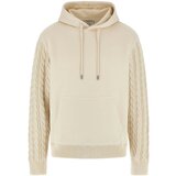 Guess Puloverji Contrast Slevees Hoodie Bež u