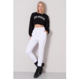 Fashion Hunters White BSL sweatpants with drawstring | Eponuda.ba