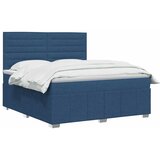  LED okvir za krevet s madracem Plava 140 x 200 cm Tkanina - Plava 140 x 200 cm Dizajn linija | shoptok.hr