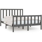  Posteljni okvir siv iz trdnega lesa 150x200 cm 5FT, (20644378) | Shoptok.si