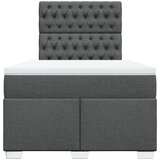  Krevet s oprugama i madracem tamnosivi 120 x 200 cm od tkanine | shoptok.hr