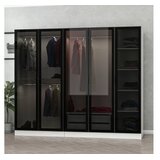 Hanah home kale - 6662 whiteblack wardrobe | Eponuda.com