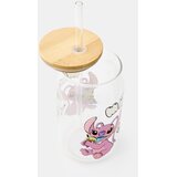 Sinsay Staklena šalica s poklopcem i slamkom Lilo & Stitch | shoptok.hr
