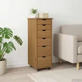 Mobilni ormar Medeno smeđa 34 x 39 x 93 5 cm Čvrsto borovo drvo
