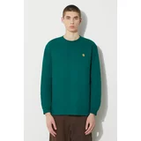 Carhartt WIP Pamučna majica dugih rukava Longsleeve Chase T-Shirt boja: zelena, bez uzorka, I026392.1YWXX