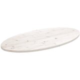 vidaXL Mizna plošča bela 90x45x2,5 cm trdna borovina ovalna, (20817990) | Shoptok.si