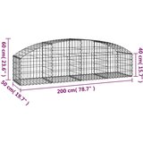  Gabionska košara s lukom 200x50x40/60 cm pocinčano željezo | Eponuda.com