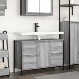 Ormarić za umivaonik s ladicama siva sonoma 90x34,5x60 cm | shoptok.hr
