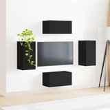  Komplet TV omaric 4 pcs Črna Konstruiran les, (5000132217) | Shoptok.si