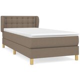  Box spring postelja z vzmetnico taupe 80x200 cm blago, (20893773) | Shoptok.si