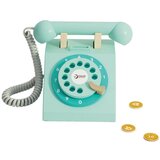 Classic World Drvena igračka Plavi retro telefon | ePonuda.com