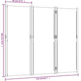 Sobna pregrada s 3 panela svjetlosiva 210 x 180 cm | shoptok.hr