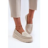 EVENTO Light Beige Women's Suede Moccasins Filidia | Shoptok.si