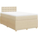  Krevet s oprugama i madracem krem 120 x 200 cm od tkanine | shoptok.hr
