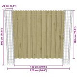  Steber ograje. 2 pcs srebrna 20 x 20 x 190 cm Kovina, (5000157974) | Shoptok.si