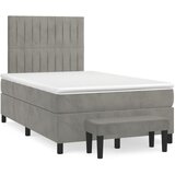 Box spring krevet s madracem svjetlosivi 120x200 cm baršunasti | shoptok.hr