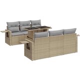 vidaXL 7-dijelni set vrtnih sofa od poliratana s jastucima bež | shoptok.hr