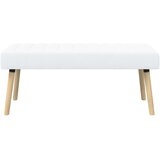 Klupa s utorima Bijela 110 x 40 x 46 cm Tkanina | shoptok.hr