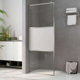 vidaXL Steklena pregrada za tuš z delno mlečnim ESG steklom 90x195 cm Cene
