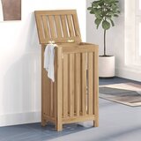 vidaXL Košara za rublje 35 x 25 x 60 cm od masivne tikovine Cijene