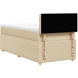  Krevet s oprugama i madracem krem 100 x 200 cm od tkanine | shoptok.hr