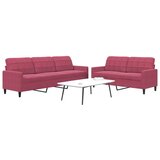  2-dijelni set sofa s jastucima crvena boja vina baršunasti | shoptok.hr