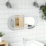 vidaXL LED kopalniško ogledalo 70x30 cm ovalno