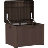  Škatla za shranjevanje z blazino rjava 125 L PP | Shoptok.si