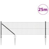 vidaXL varjena žičnata ograja s 13 špicastimi stebri siva 0.4x25 m jeklo | Shoptok.si