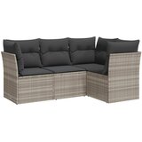 4-dijelni set vrtnih sofa s jastucima svijetlosivi poliratan | shoptok.hr